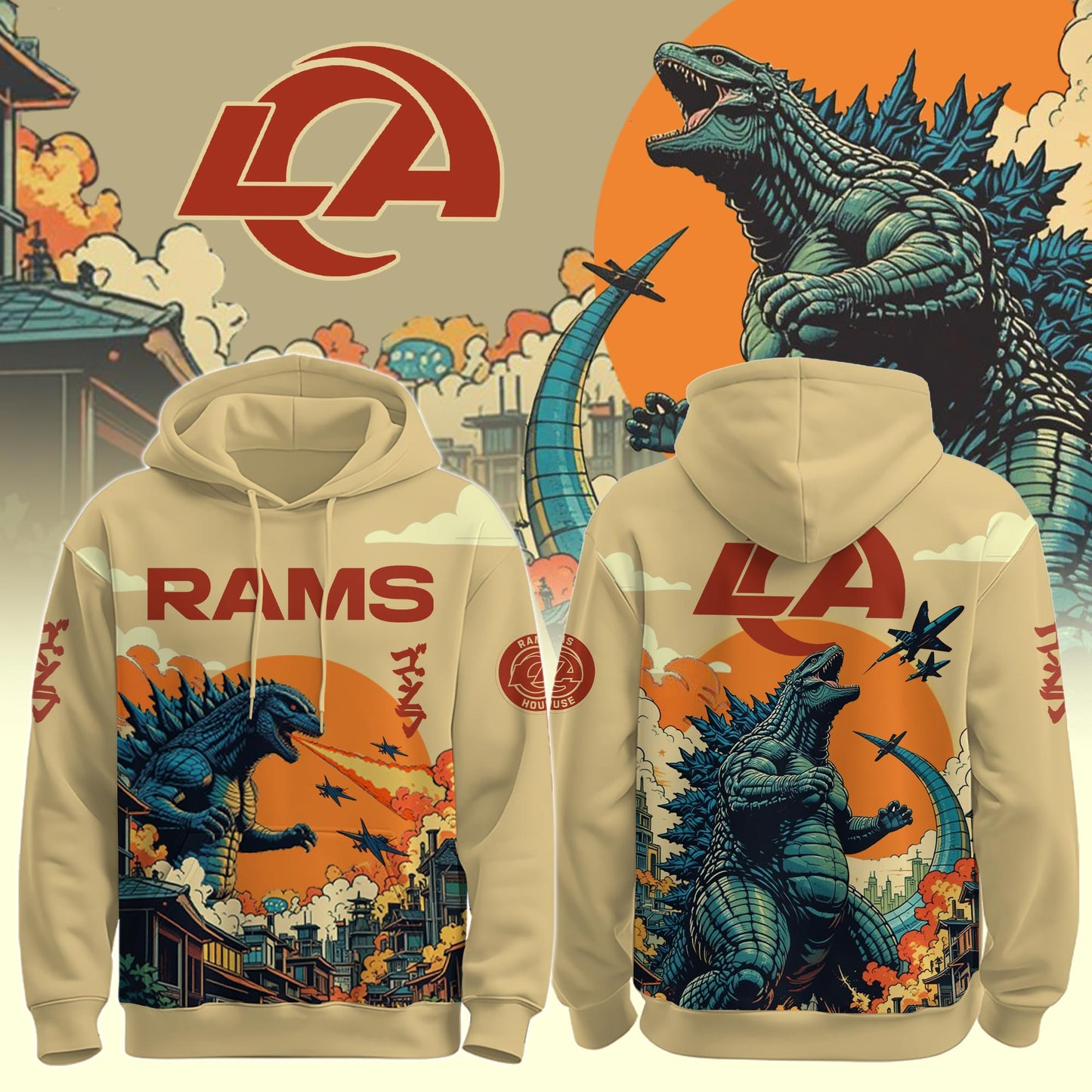 LA Rams Special Godzilla Limited Edition Hoodie