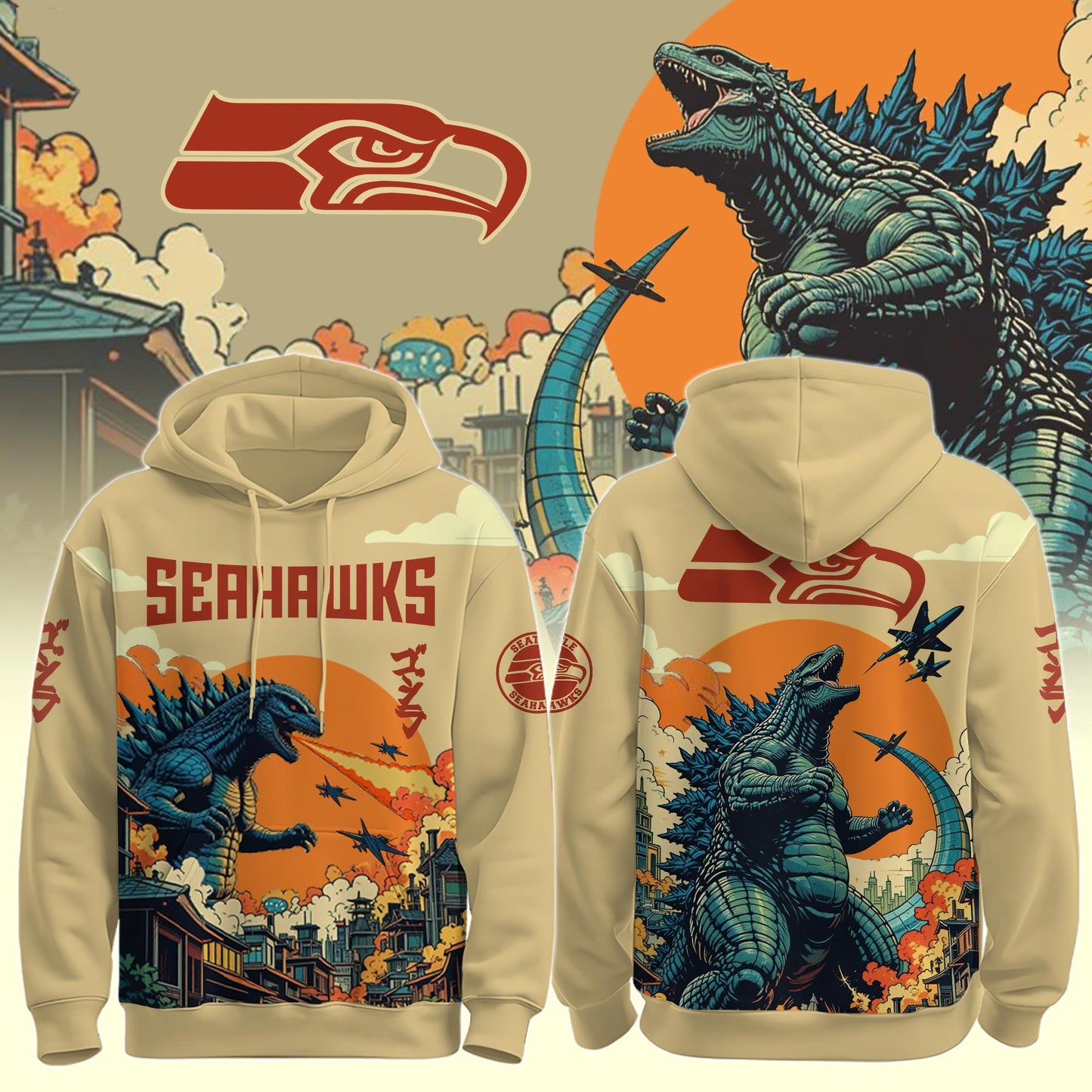 SEA Seahawks Special Godzilla Limited Edition Hoodie