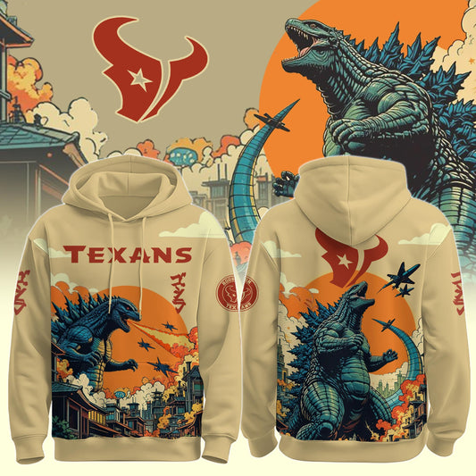 HOU Texans Special Godzilla Limited Edition Hoodie