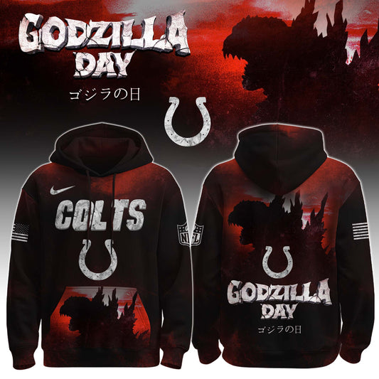 Indianapolis Colts x Happy Godzilla Day Hoodie Limited Edition