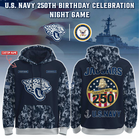 Jacksonville Jaguars Navy 250th Birthday Hoodie Limited Edions
