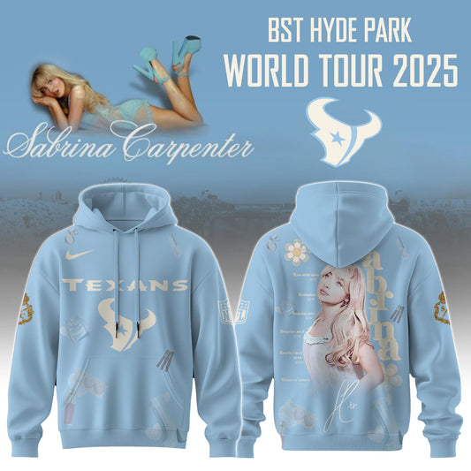 H Texans x Sabrina Carpenter “Short n’ Sweet Tour” Hoodie Editions Limited +Selling Out Fast