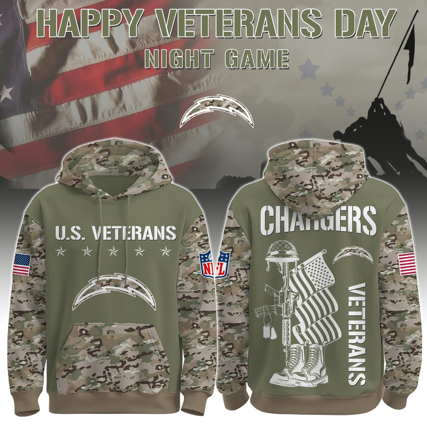 Las Vegas Raiders - Veteran Day 2025 Hoodie Limited Edions