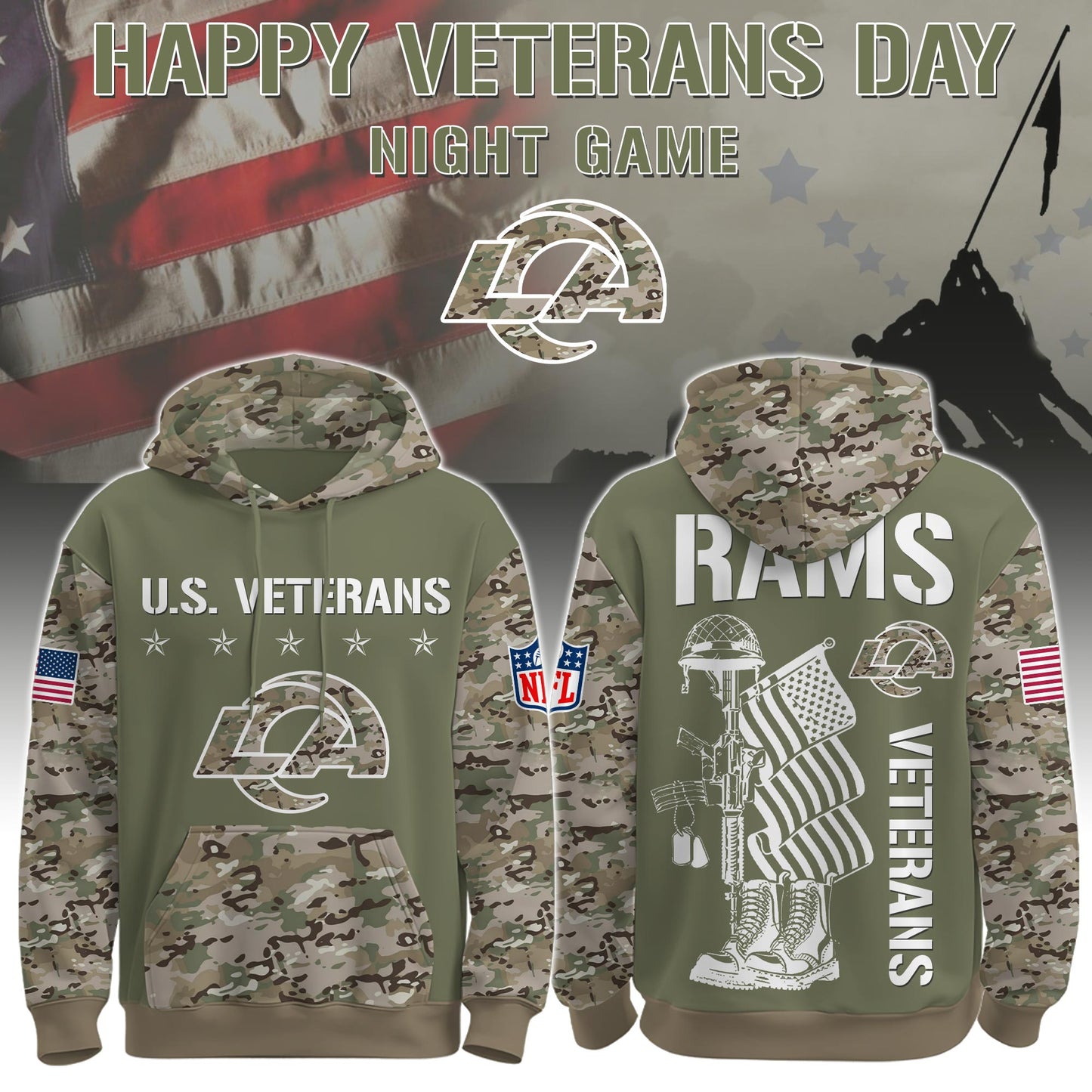 Los Angeles Chargers - Veteran Day 2025 Hoodie Limited Edions