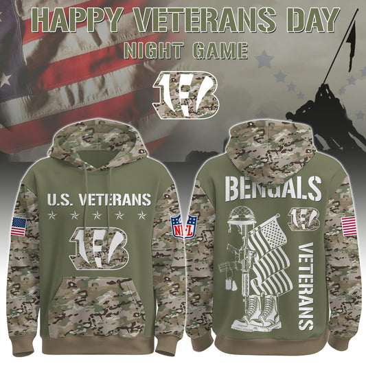 Cincinnati Bengals - Veteran Day 2025 Hoodie Limited Edions