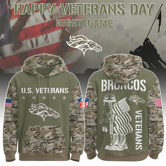 Denver Broncos - Veteran Day 2025 Hoodie Limited Edions