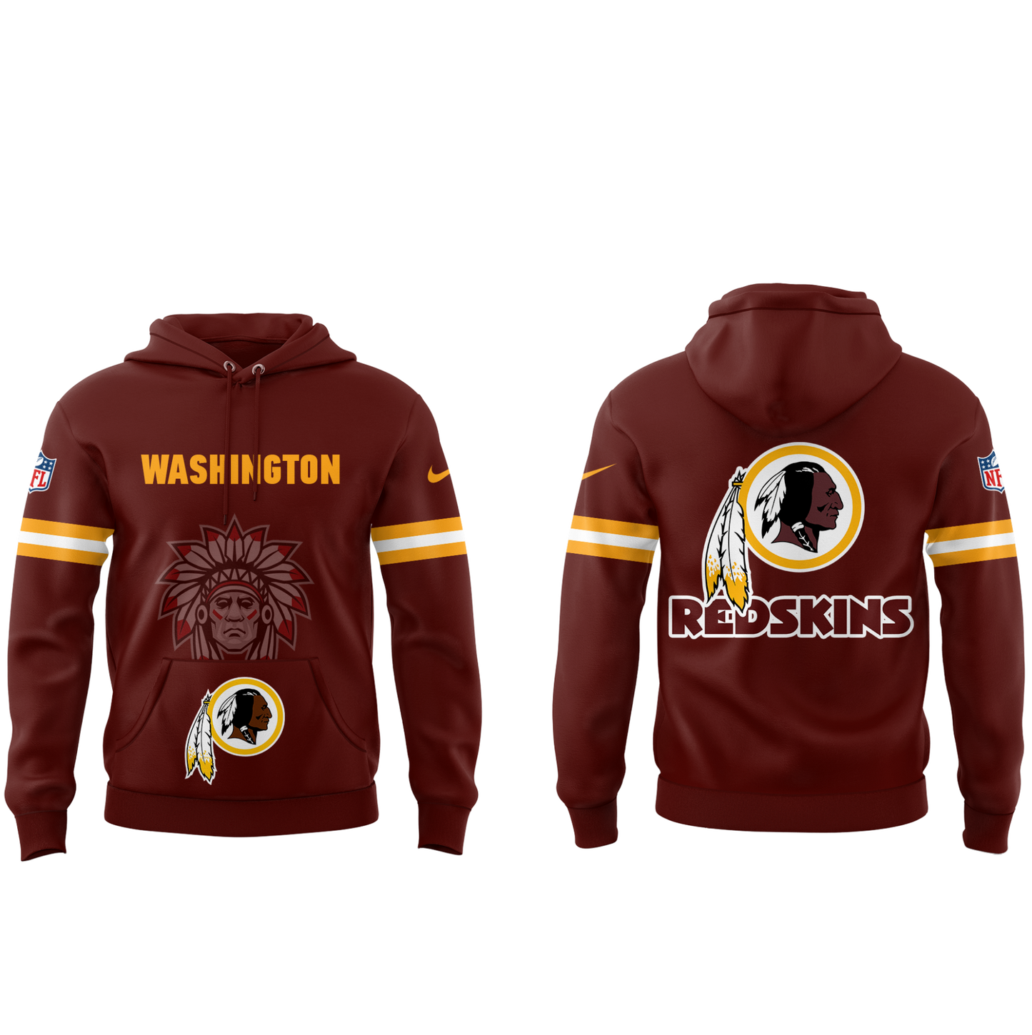 Limited Edition Washington Redskins Throwback Combo Hoodie