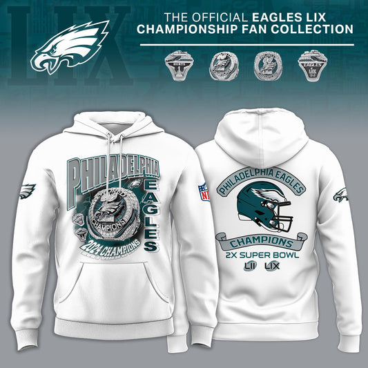 Philadelphia Eagles Super Bowl LIX Champions Ring Hoodie