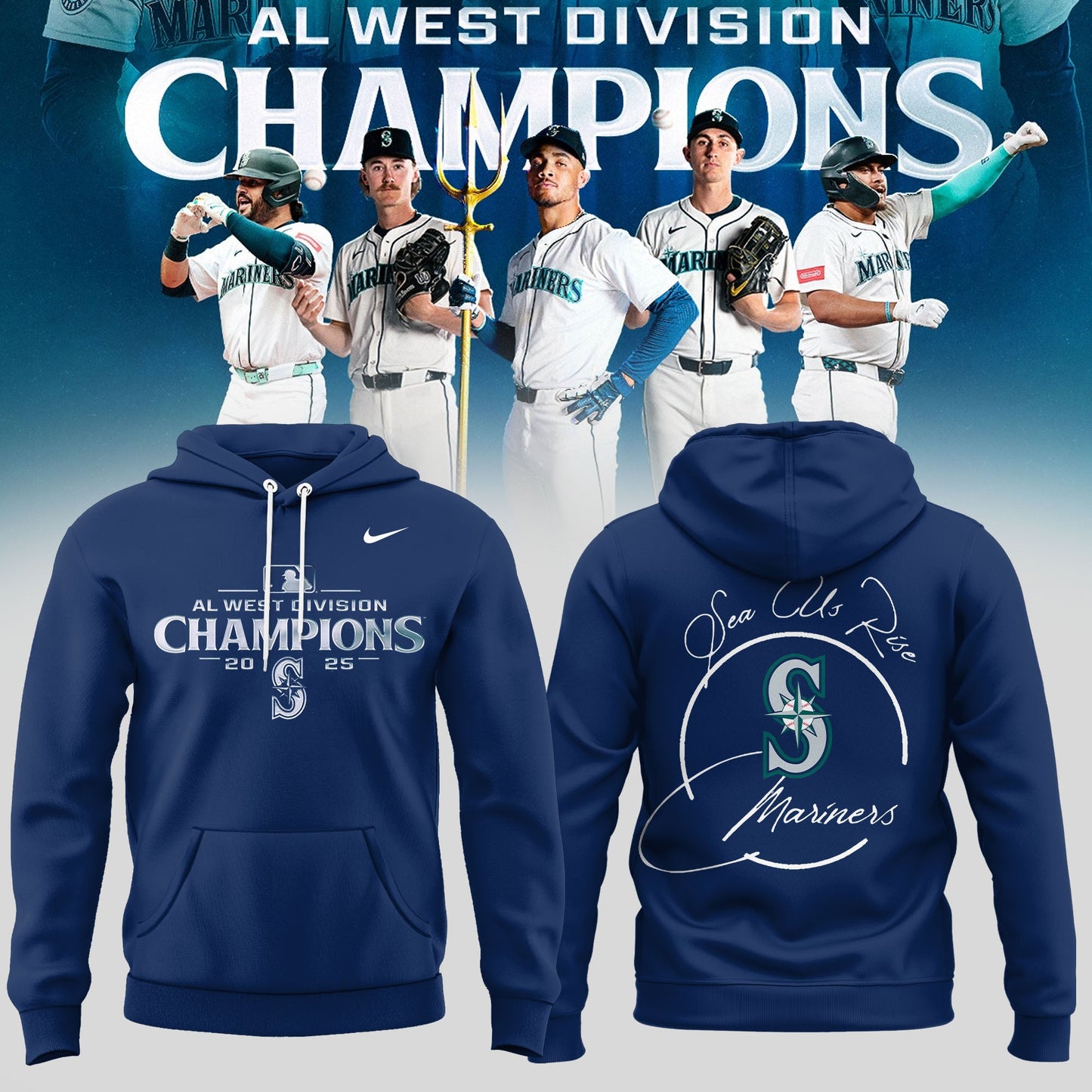 Seattle Mariners 2025 AL West Division Champions Limited Edition Hoodie