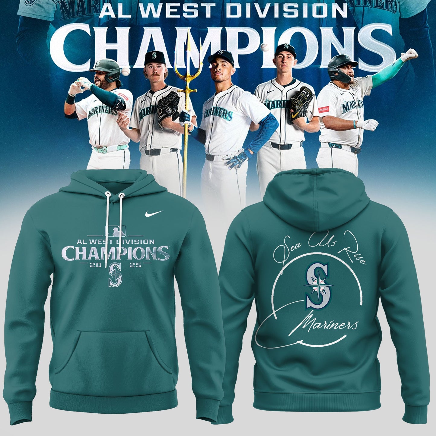 Seattle Mariners 2025 AL West Division Champions Limited Edition Hoodie