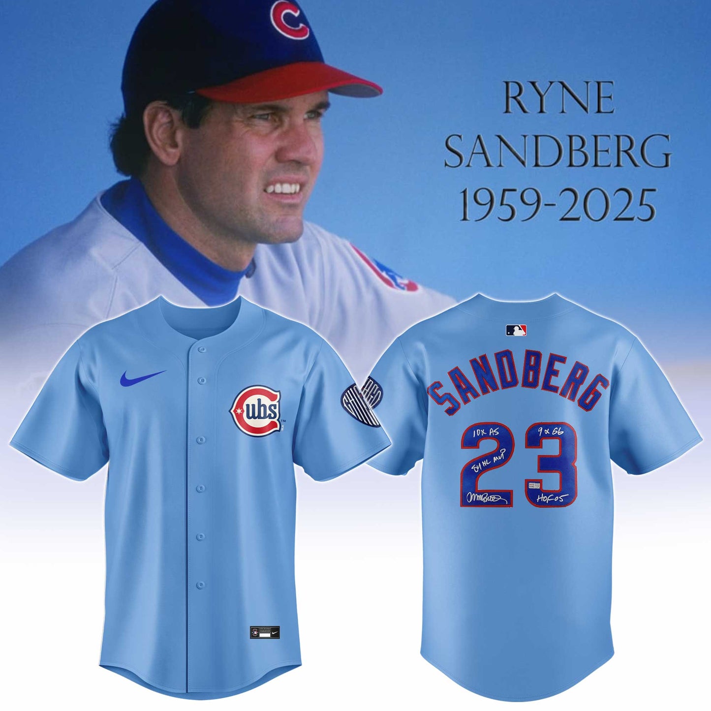 Ryne Sandberg 1959 2025 Jersey Editions Limited New