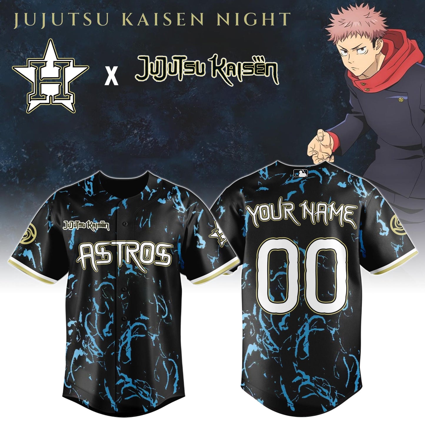 Houston Astros x Jujutsu Kaisen Night Jersey Limited