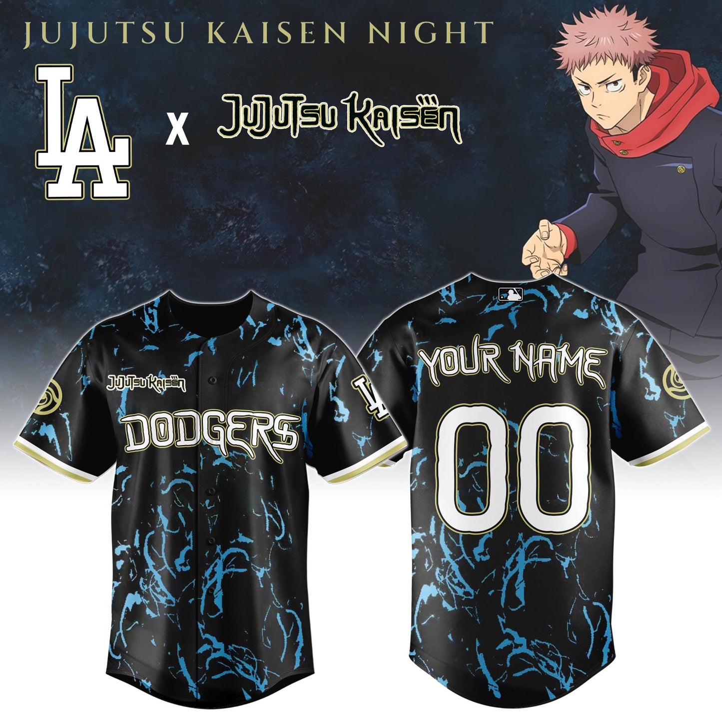 Los Angeles Dodgers x Jujutsu Kaisen Night Jersey Limited