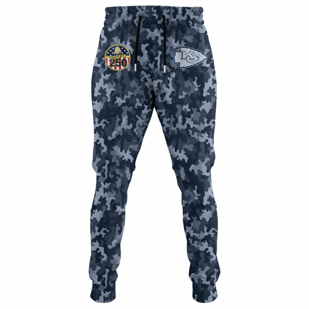 Kansas City Chiefs Navy 250th Birthday Hoodie Limited Edions