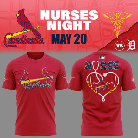 Limited Edition St. Louis Cardinals NURSES NIGHT Combo Tshirt