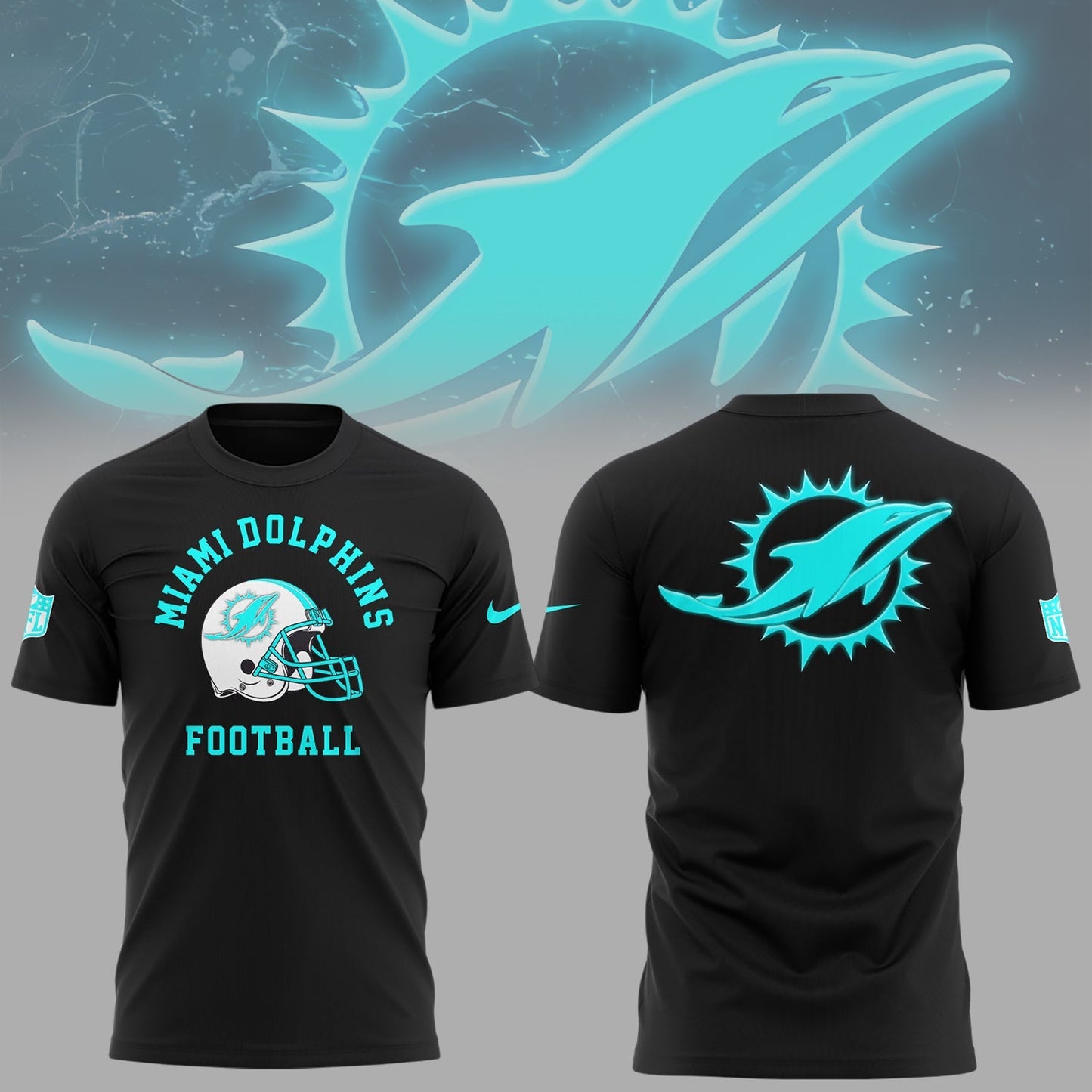Limited Edition Dolphins Football Special Logo TShirt V2