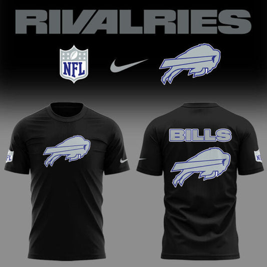Limited Edition Bills Football Rivalries Teaser Logo Black TShirt