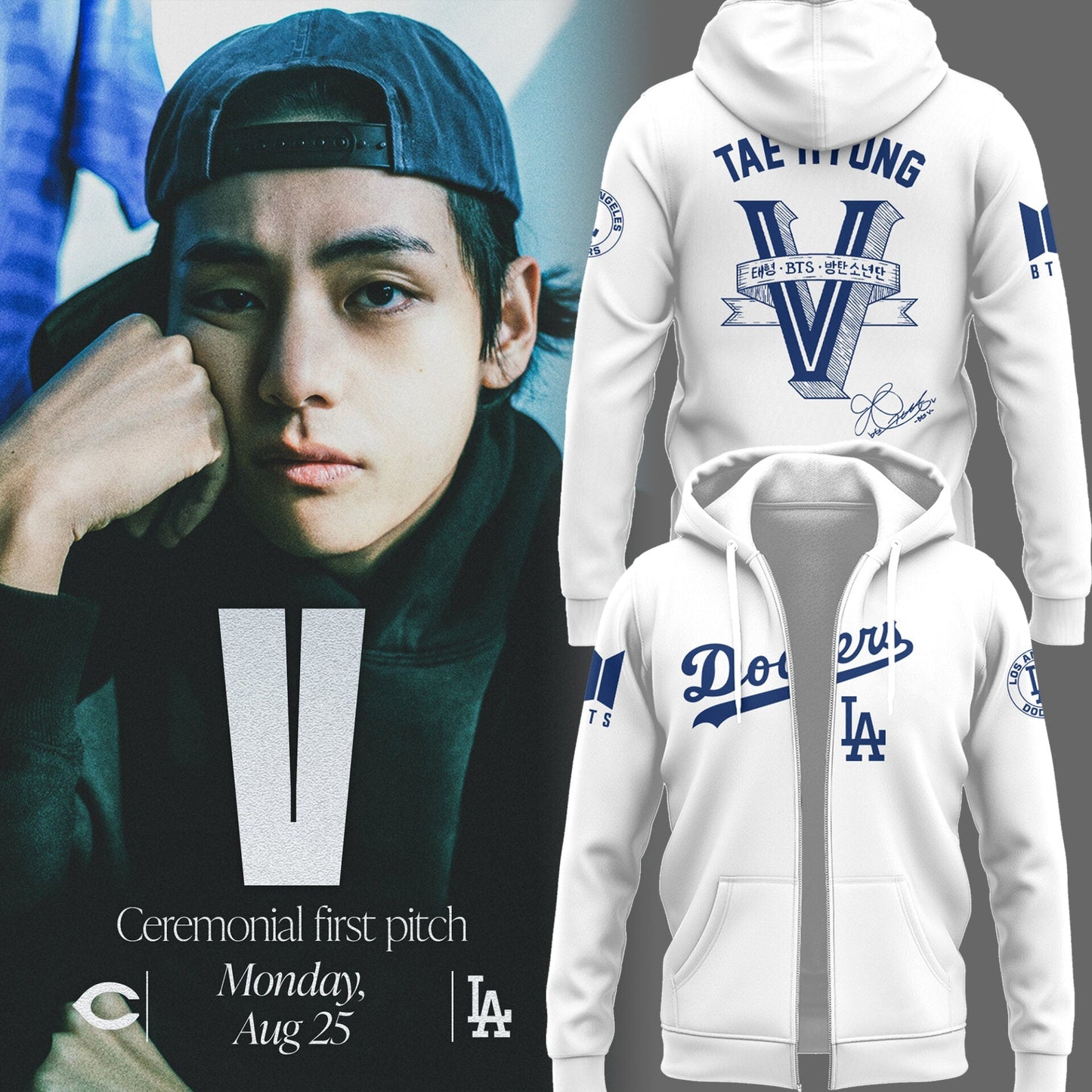 LA Dodgers x Tae-Hyung Zip Hoodie