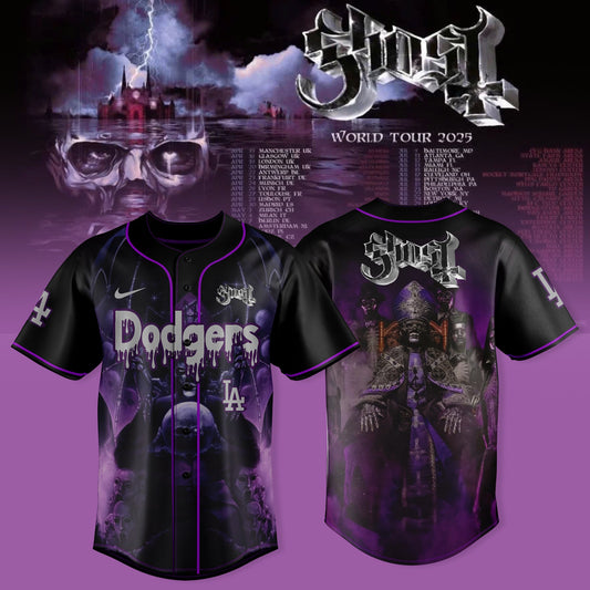 Los Angeles Dodgers x Ghost – Skeletour World Tour 2025 Jersey