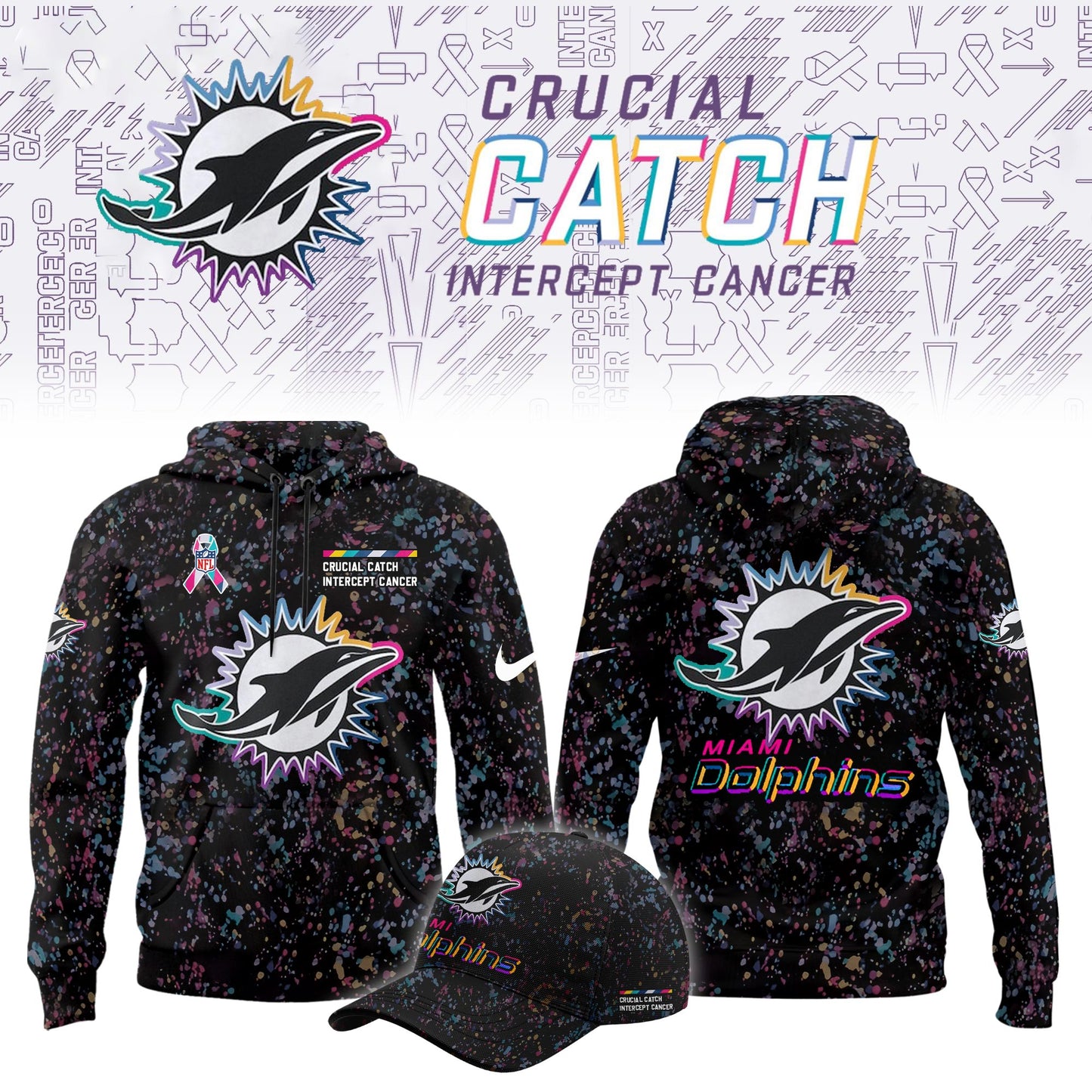 Miami Dolphins Crucial Catch Limited Hoodie