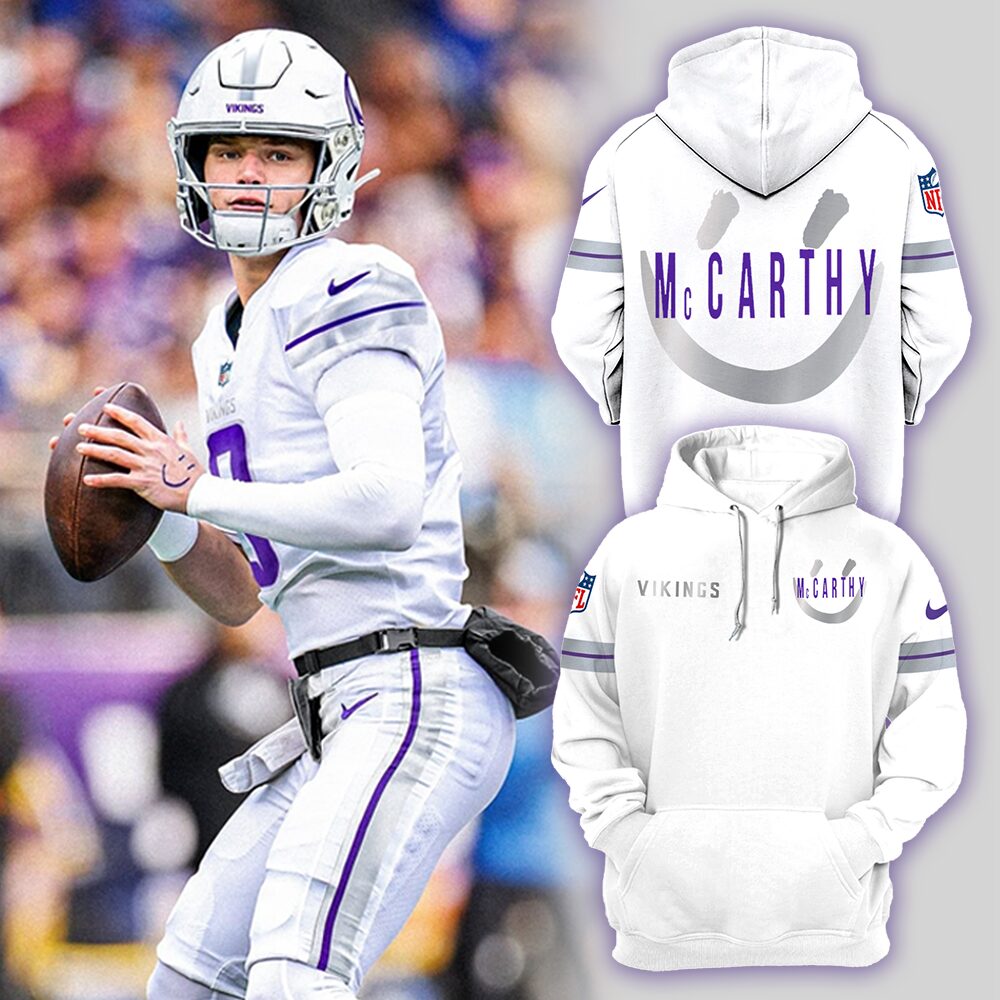 Minnesota Vikings Limited Edition “Winter Warrior” J.J. McCarthy "Winter Warrior" Hoodie 2024