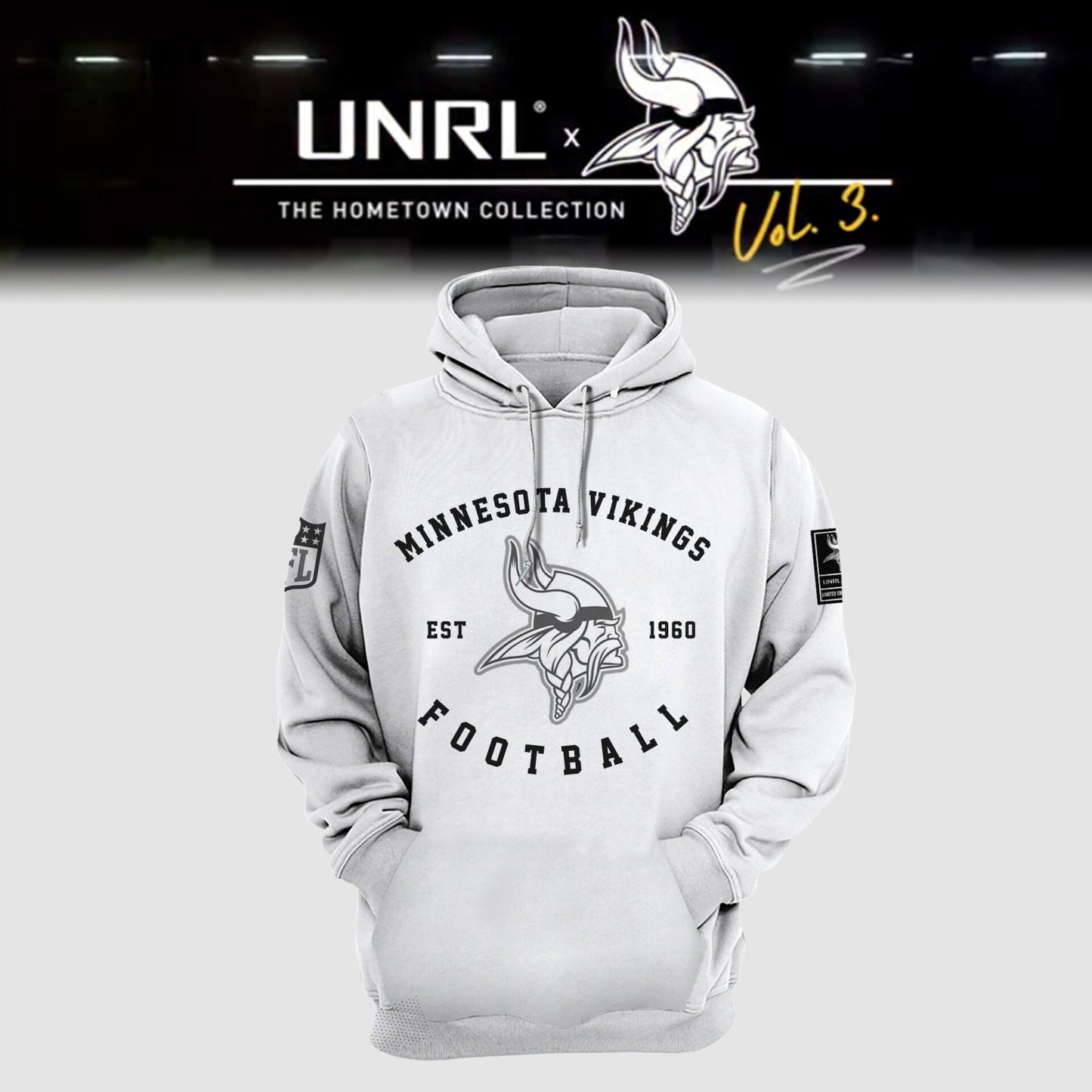 Minnesota Vikings 2024 Limited Edition “Winter Warrior” UNRL Vol 3 Hoodie