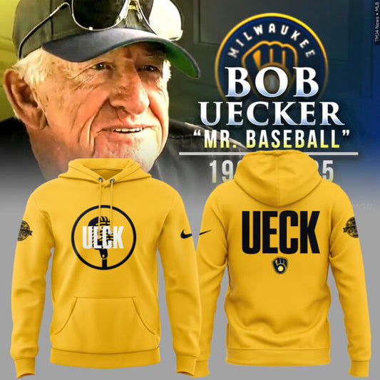 Limited Edition Brewers Baseball Honoring Mr. Baseball Bob Uecker Hoodie