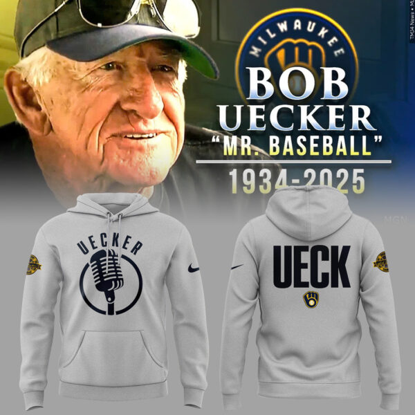 Limited Edition Brewers Baseball Honoring Mr. Baseball Bob Uecker Hoodie