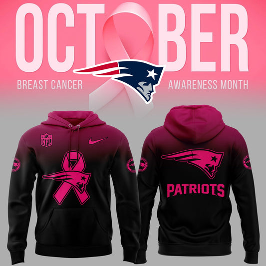 New England Patriots Football Breast Cancer Combo Hoodie