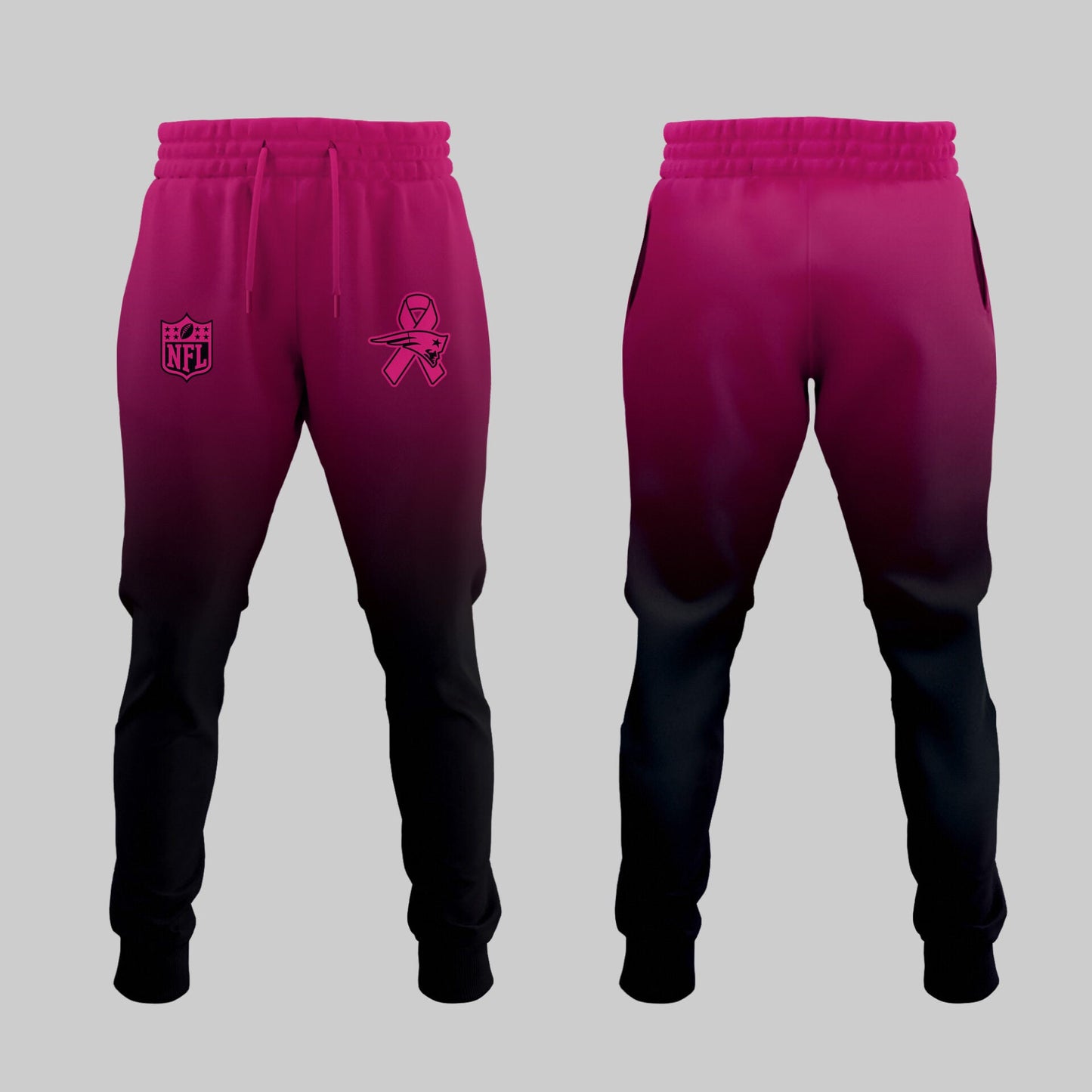 New England Patriots Football Breast Cancer Combo Hoodie