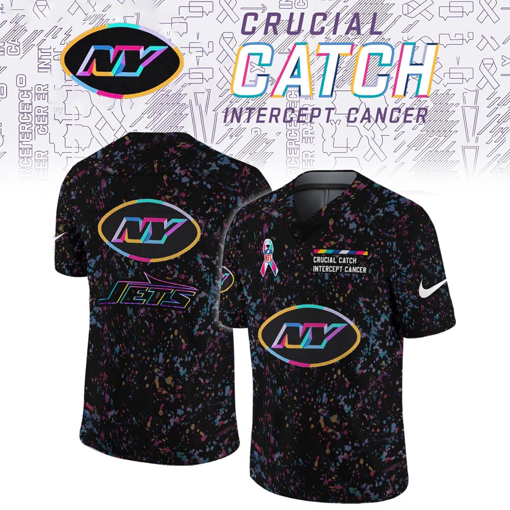 New York Jets Crucial Catch Limited Football Jersey