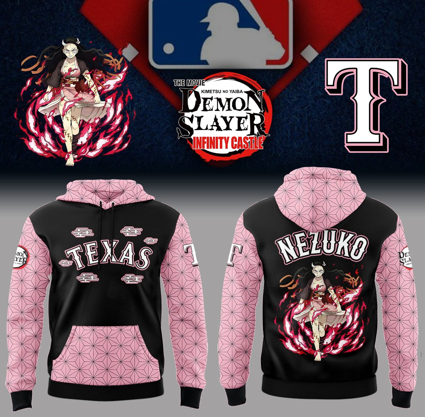 Texas Rangers Limited Edition Nezuko Hoodie
