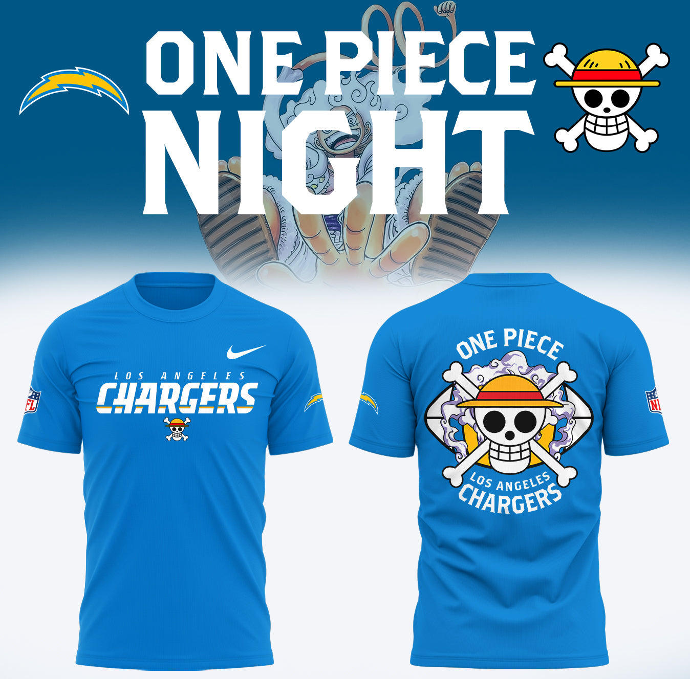 One Piece x Chargers Limited Edition Shirt-PU0103252401