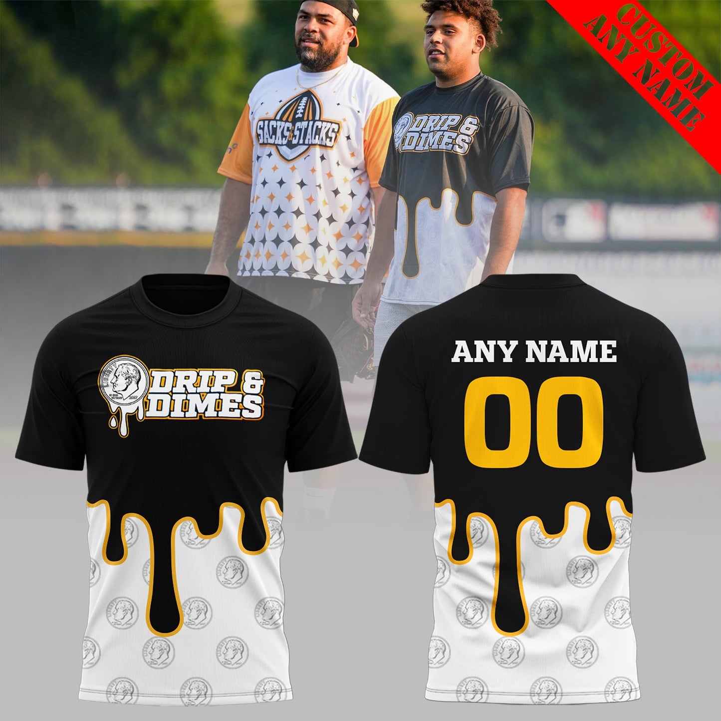 Pittsburgh Steelers 2024 Drip&amp;Dimes Limited Custom T-Shirt-PU07182403