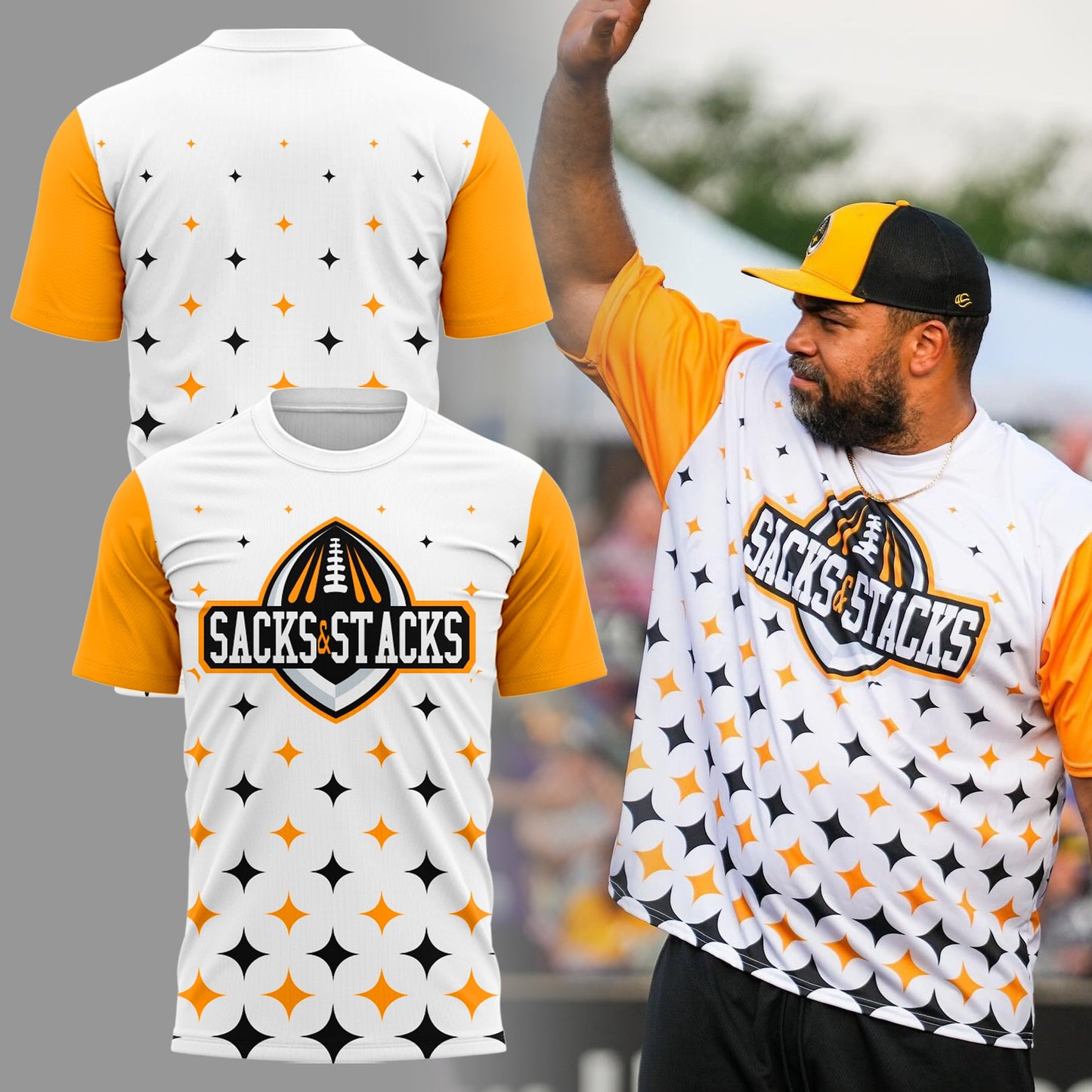 Pittsburgh Steelers 2024 Sack&amp;Stack Limited T-Shirt-PU07182405