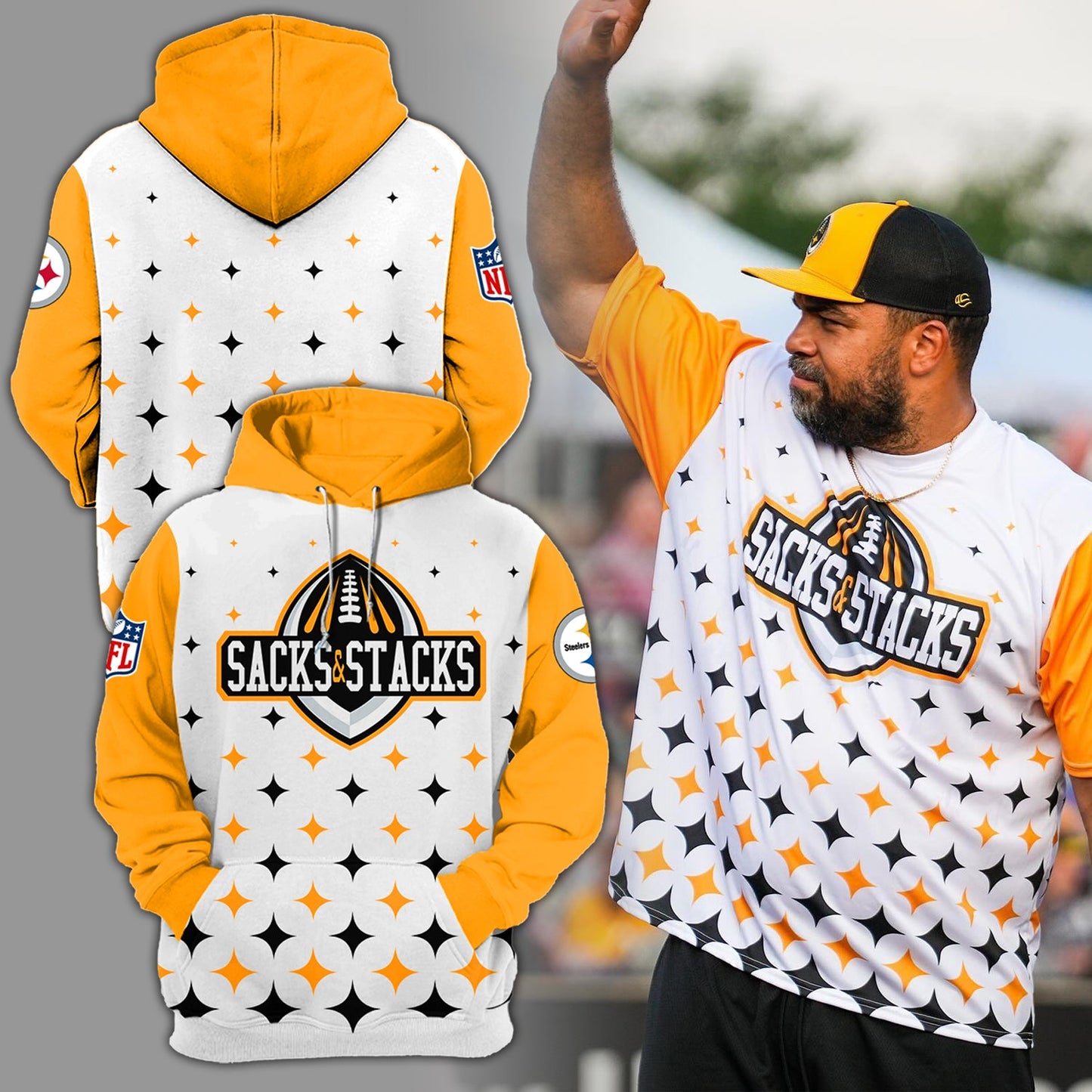 Pittsburgh Steelers 2024 Sack&amp;Stack Limited Hoodie-PU07182406