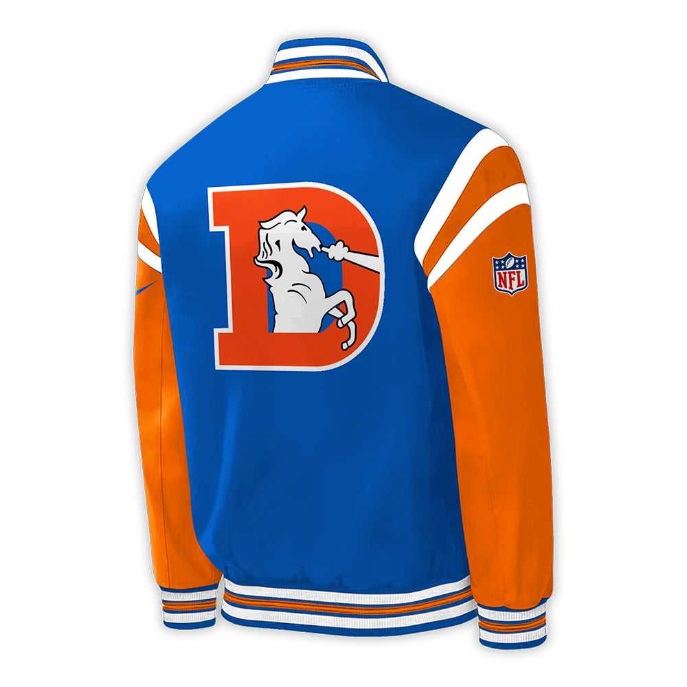 Denver Broncos NFL 2024 Throwback 1977 Nike Orange Crush Limited Baseball Jacket