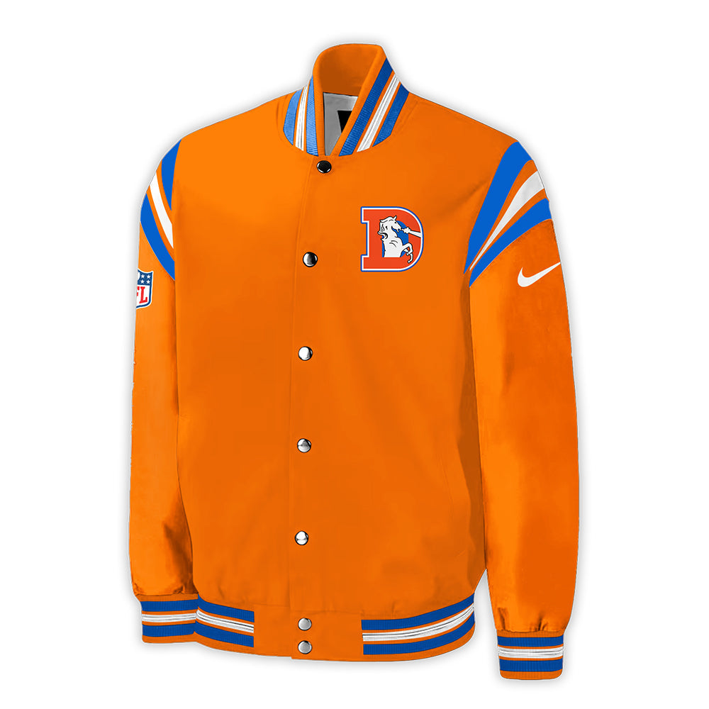 Denver Broncos NFL 2024 Throwback 1977 Nike Orange Crush Limited Baseball Jacket