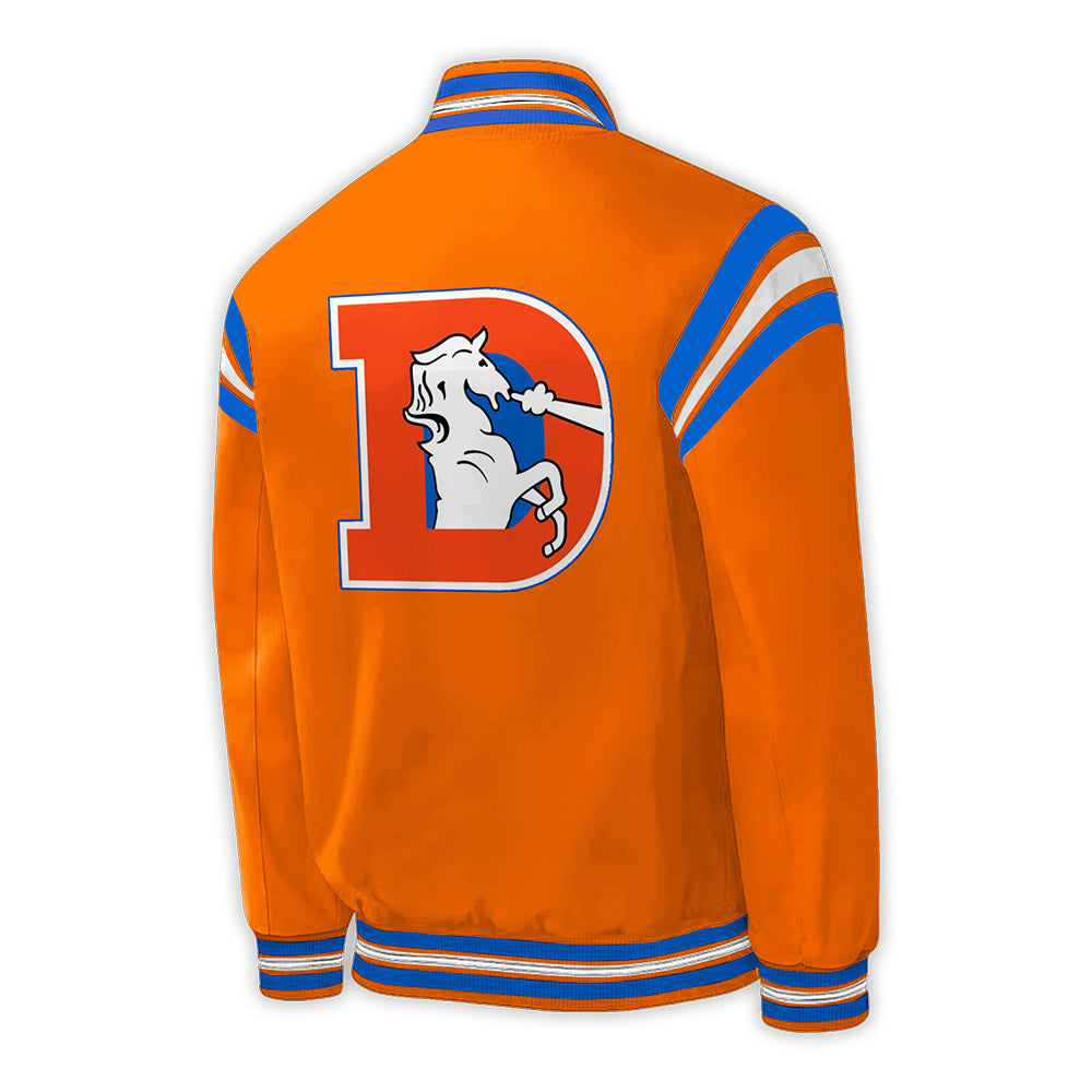 Denver Broncos NFL 2024 Throwback 1977 Nike Orange Crush Limited Baseball Jacket