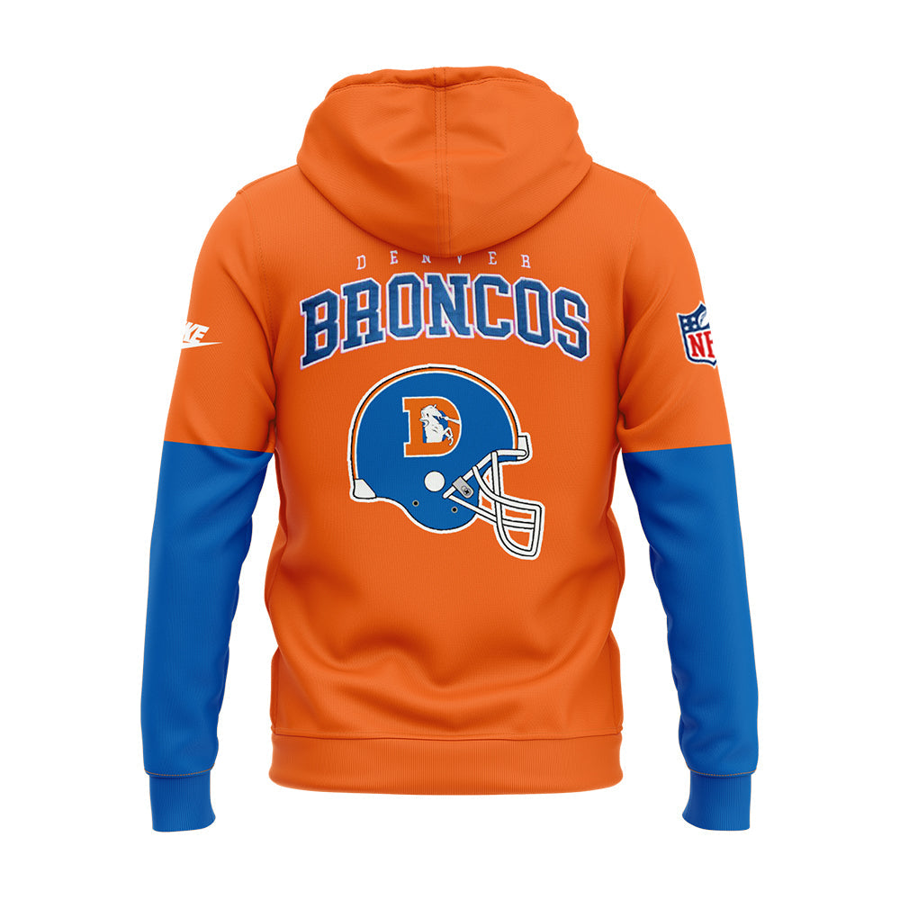 Denver Broncos NFL 2024 Nike Limited Throwback To 77 Orange Hoodie