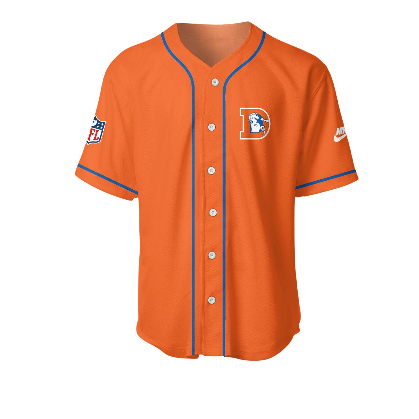 Denver Broncos NFL 2024 Nike Limited Throwback To 77 Orange Baseball Jersey