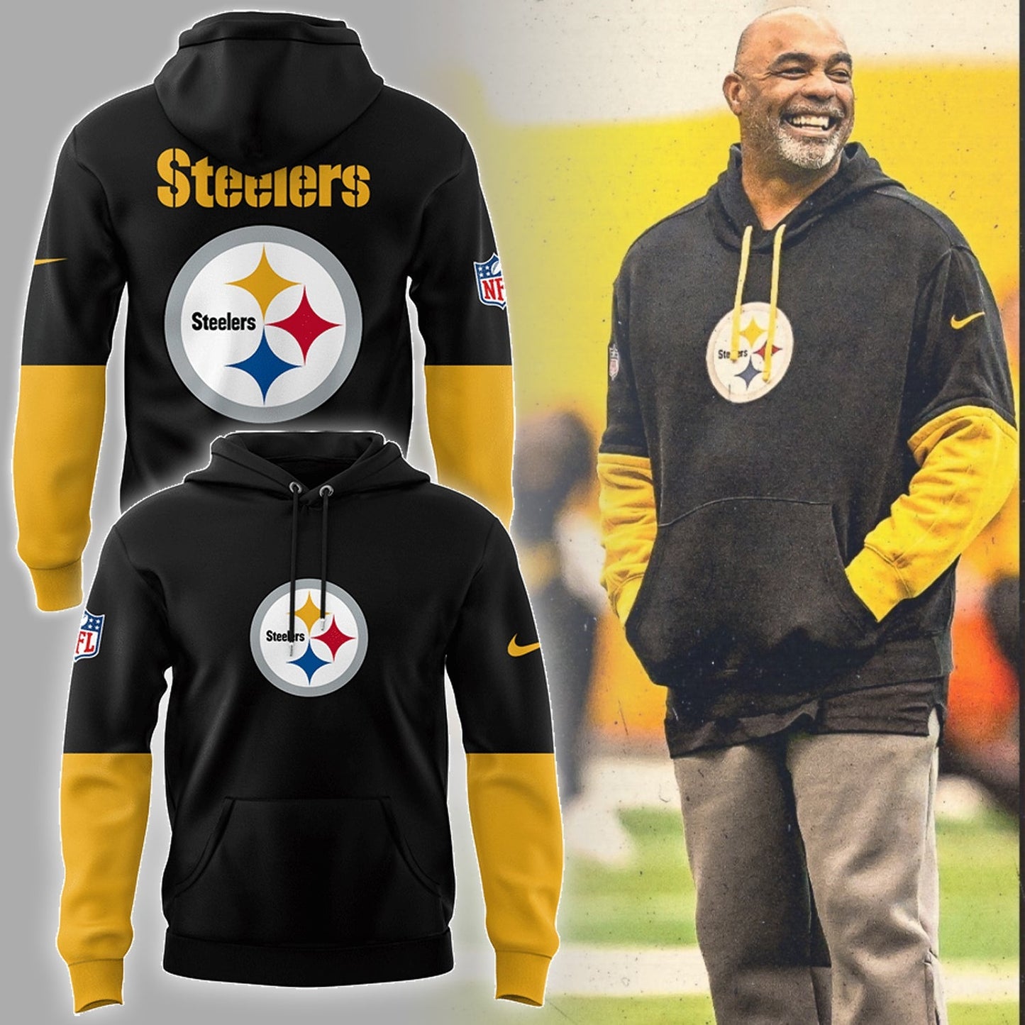 Steelers Football Limited Throwback Hoodie