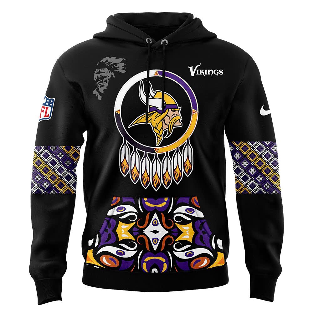 Vikings 2024 Native American Heritage Month Premium Limited Hoodie-PU1117241010