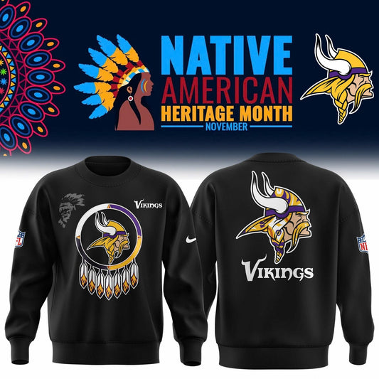 Vikings 2024 Native American Heritage Month Premium Limited Sweater-PU1117241012