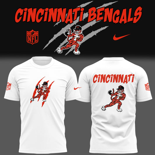 Limited Edition Bengals Football New Logo White TShirt