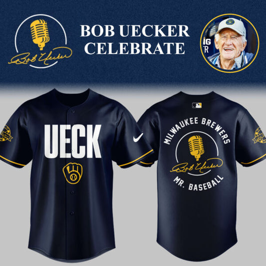 Limited Edition Brewers Baseball Honoring Mr. Baseball Bob Uecker Jersey