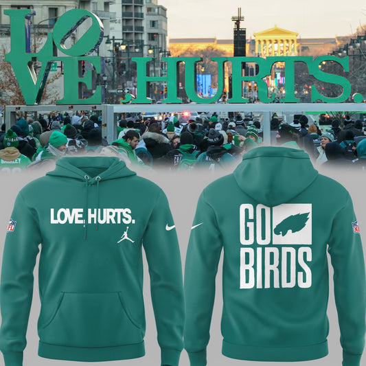 Limited Edition Eagles Football Love, Hurts Green Hoodie