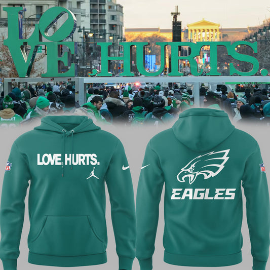 Limited Edition Eagles Football Love, Hurts Green Hoodie
