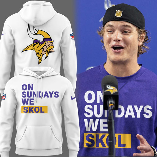 Limited Edition Vikings FB “On Sundays We SKOL” W Hoodie