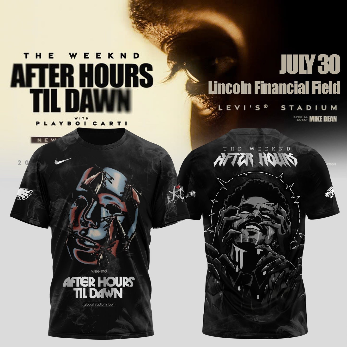 Philadelphia Eagles x After Hours Til Dawn 2025 – The Weeknd Shirt